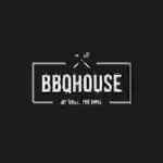 Orange and Black Professional BBQ Food Restaurant Logo